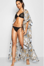 Kady Scarf Print Maxi Beach Kimono